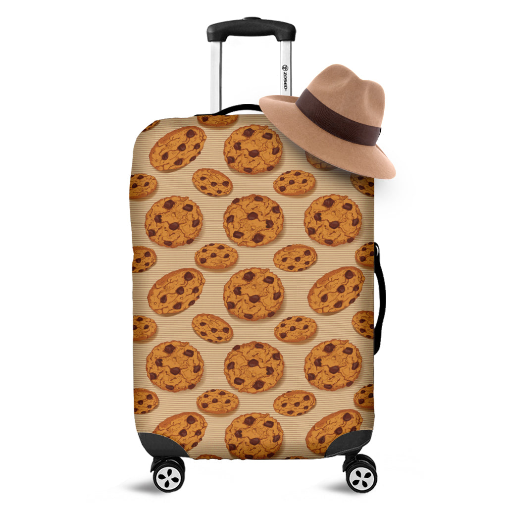 Chocolate Chip Cookie Pattern Print Luggage Cover