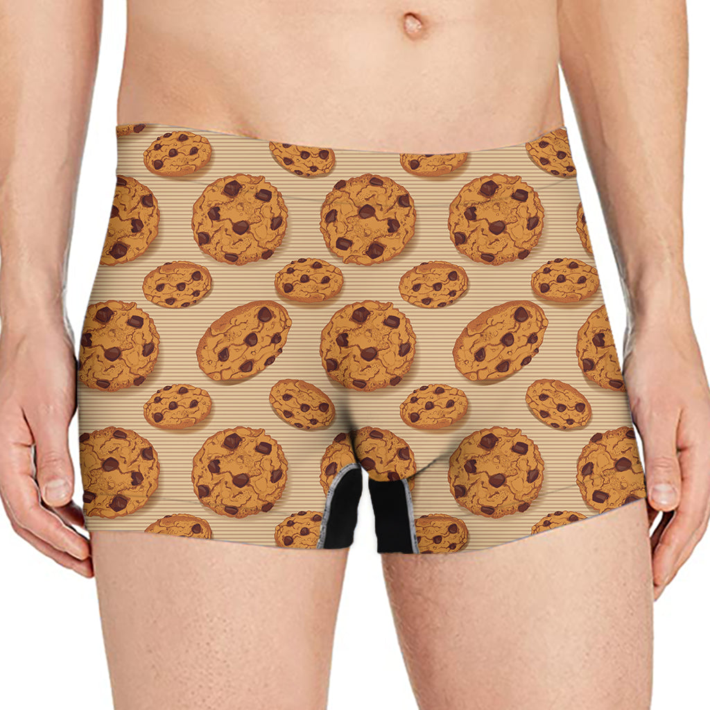 Chocolate Chip Cookie Pattern Print Men's Boxer Briefs