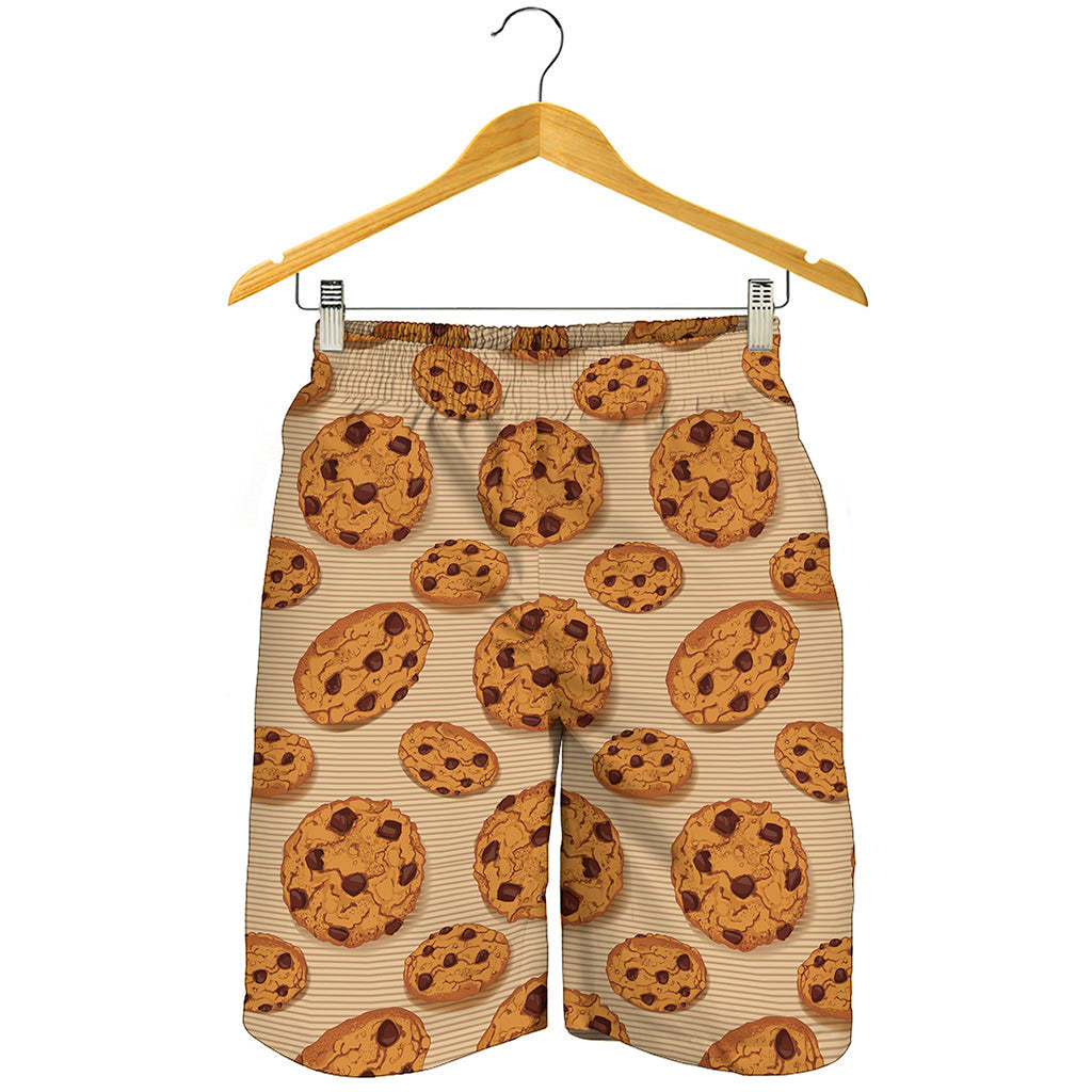Chocolate Chip Cookie Pattern Print Men's Shorts