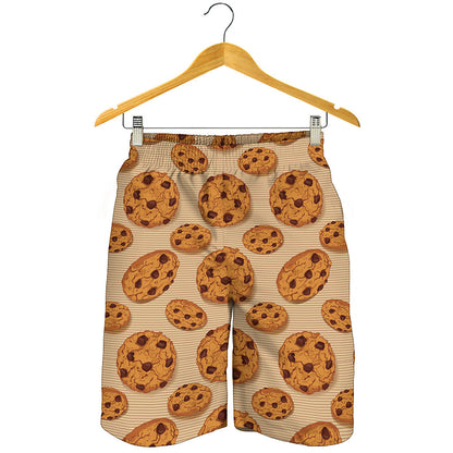 Chocolate Chip Cookie Pattern Print Men's Shorts