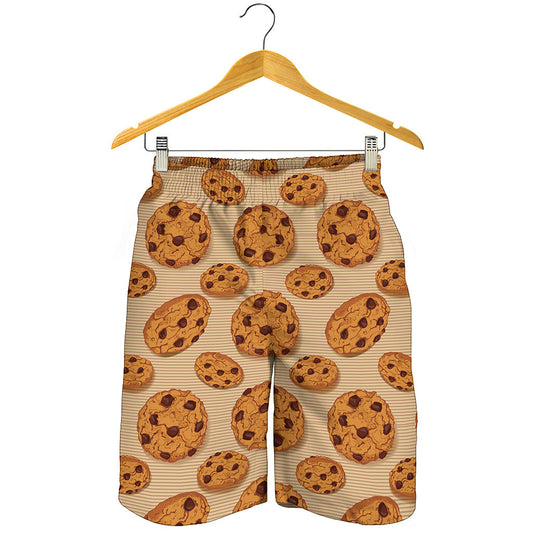 Chocolate Chip Cookie Pattern Print Men's Shorts