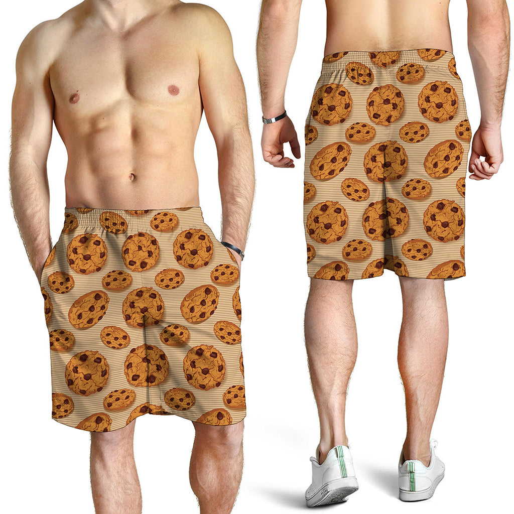 Chocolate Chip Cookie Pattern Print Men's Shorts