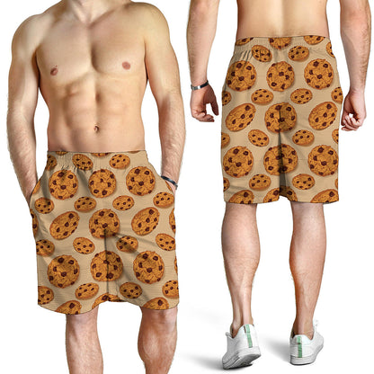 Chocolate Chip Cookie Pattern Print Men's Shorts