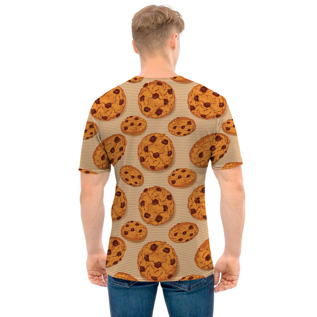 Chocolate Chip Cookie Pattern Print Men's T-Shirt