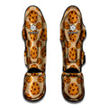 Chocolate Chip Cookie Pattern Print Muay Thai Shin Guards