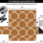 Chocolate Chip Cookie Pattern Print Oversized Sofa Protector