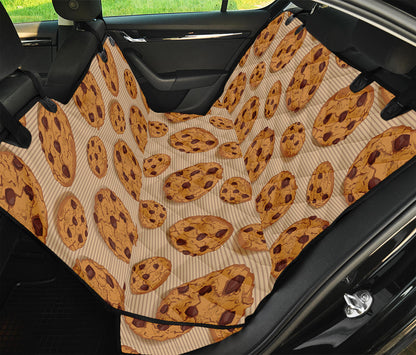 Chocolate Chip Cookie Pattern Print Pet Car Back Seat Cover