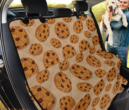 Chocolate Chip Cookie Pattern Print Pet Car Back Seat Cover