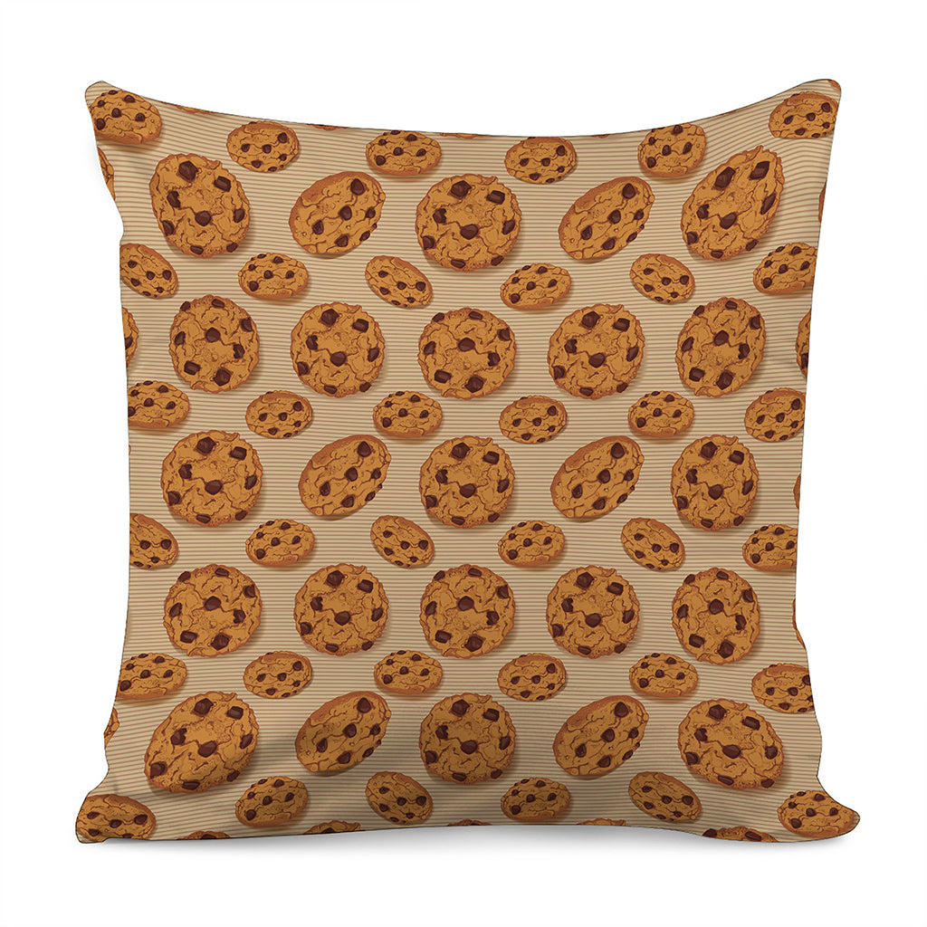 Chocolate Chip Cookie Pattern Print Pillow Cover