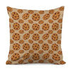 Chocolate Chip Cookie Pattern Print Pillow Cover