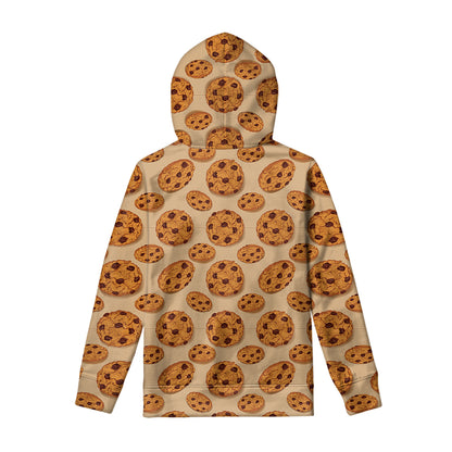 Chocolate Chip Cookie Pattern Print Pullover Hoodie