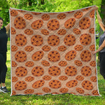 Chocolate Chip Cookie Pattern Print Quilt