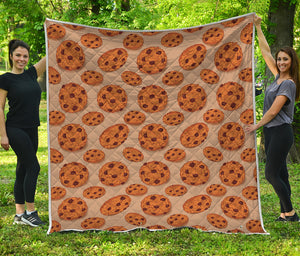 Chocolate Chip Cookie Pattern Print Quilt