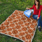 Chocolate Chip Cookie Pattern Print Quilt