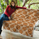 Chocolate Chip Cookie Pattern Print Quilt