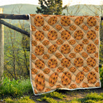 Chocolate Chip Cookie Pattern Print Quilt