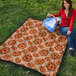 Chocolate Chip Cookie Pattern Print Quilt