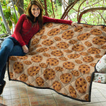 Chocolate Chip Cookie Pattern Print Quilt