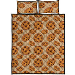 Chocolate Chip Cookie Pattern Print Quilt Bed Set