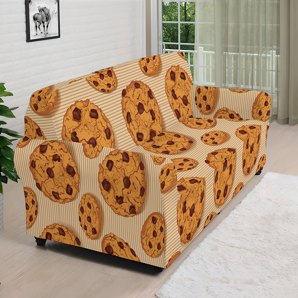 Chocolate Chip Cookie Pattern Print Sofa Cover