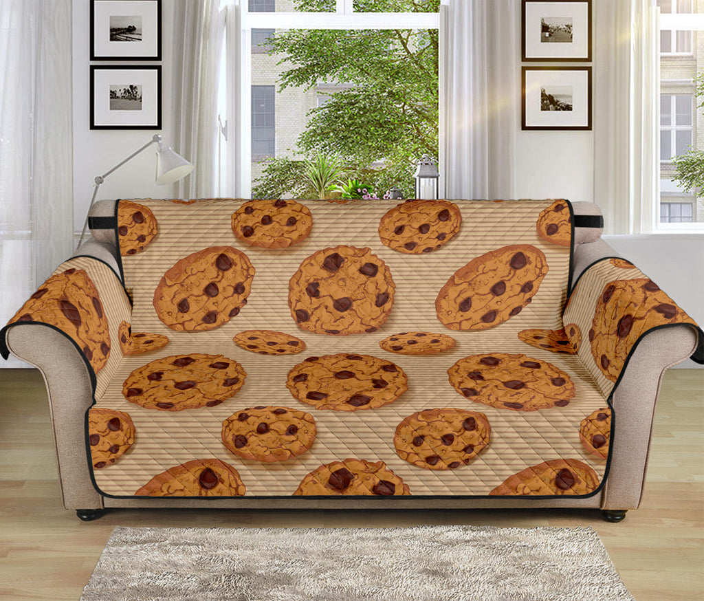 Chocolate Chip Cookie Pattern Print Sofa Protector