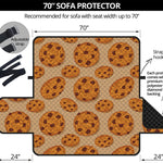 Chocolate Chip Cookie Pattern Print Sofa Protector