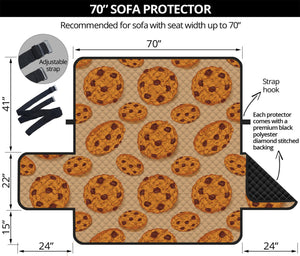 Chocolate Chip Cookie Pattern Print Sofa Protector