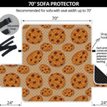 Chocolate Chip Cookie Pattern Print Sofa Protector