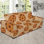 Chocolate Chip Cookie Pattern Print Sofa Slipcover