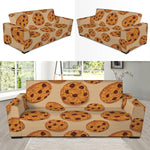 Chocolate Chip Cookie Pattern Print Sofa Slipcover