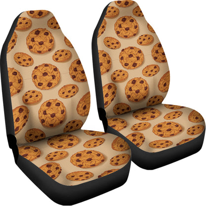 Chocolate Chip Cookie Pattern Print Universal Fit Car Seat Covers