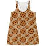 Chocolate Chip Cookie Pattern Print Women's Racerback Tank Top