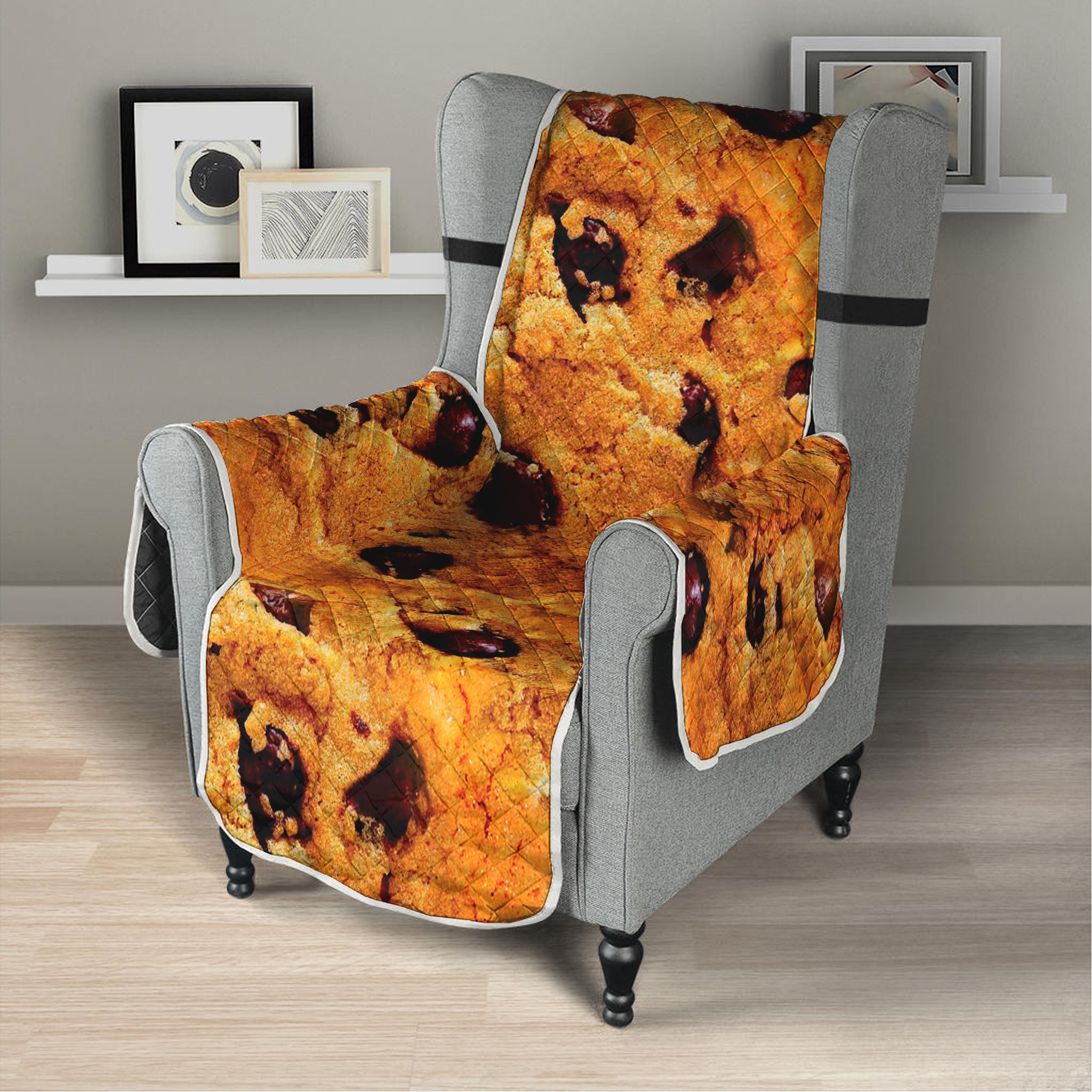 Chocolate Chip Cookie Print Armchair Protector