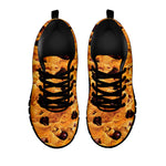 Chocolate Chip Cookie Print Black Sneakers