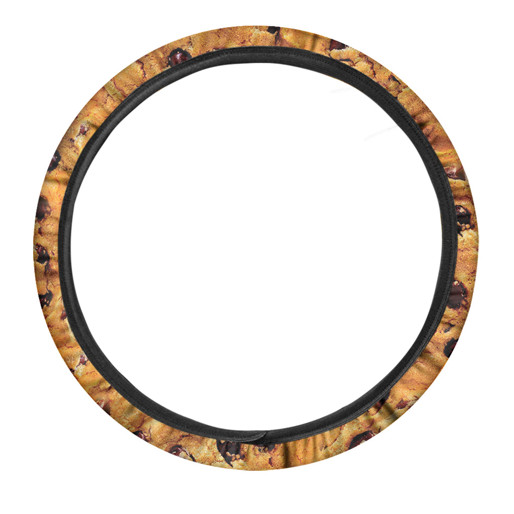 Chocolate Chip Cookie Print Car Steering Wheel Cover