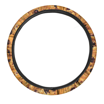Chocolate Chip Cookie Print Car Steering Wheel Cover