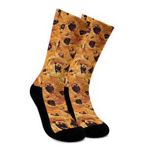 Chocolate Chip Cookie Print Crew Socks