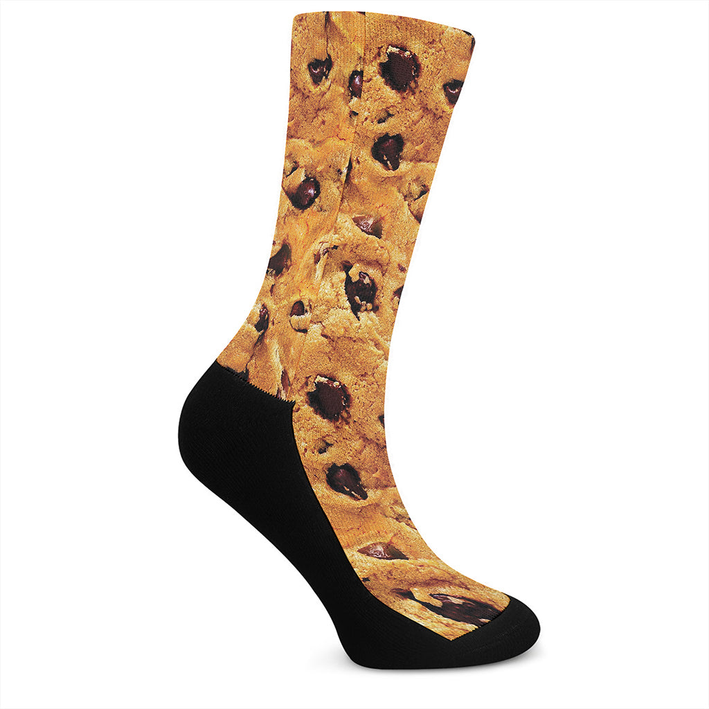 Chocolate Chip Cookie Print Crew Socks