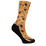 Chocolate Chip Cookie Print Crew Socks