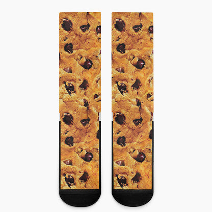 Chocolate Chip Cookie Print Crew Socks