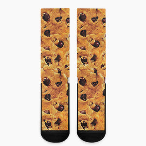 Chocolate Chip Cookie Print Crew Socks