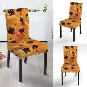 Chocolate Chip Cookie Print Dining Chair Slipcover