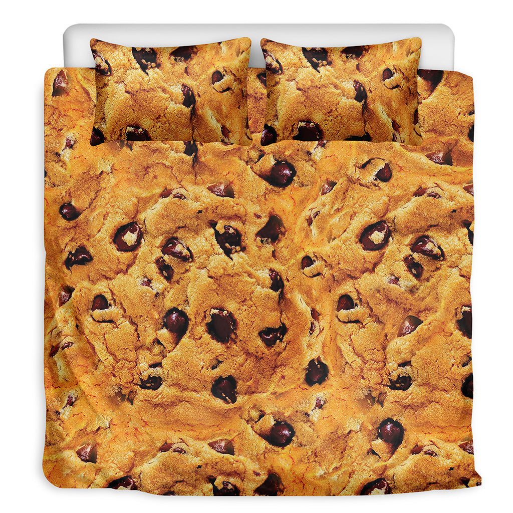 Chocolate Chip Cookie Print Duvet Cover Bedding Set