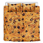 Chocolate Chip Cookie Print Duvet Cover Bedding Set