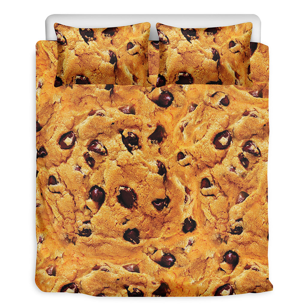 Chocolate Chip Cookie Print Duvet Cover Bedding Set