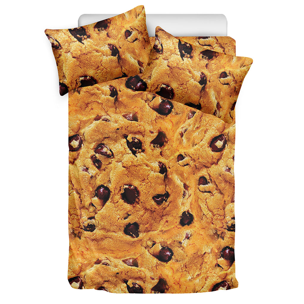 Chocolate Chip Cookie Print Duvet Cover Bedding Set