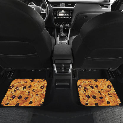 Chocolate Chip Cookie Print Front and Back Car Floor Mats