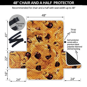 Chocolate Chip Cookie Print Half Sofa Protector