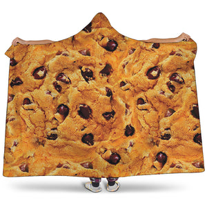 Chocolate Chip Cookie Print Hooded Blanket