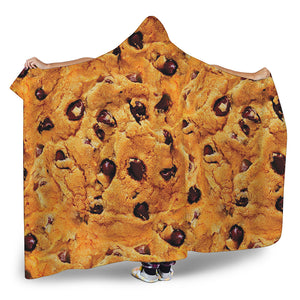 Chocolate Chip Cookie Print Hooded Blanket